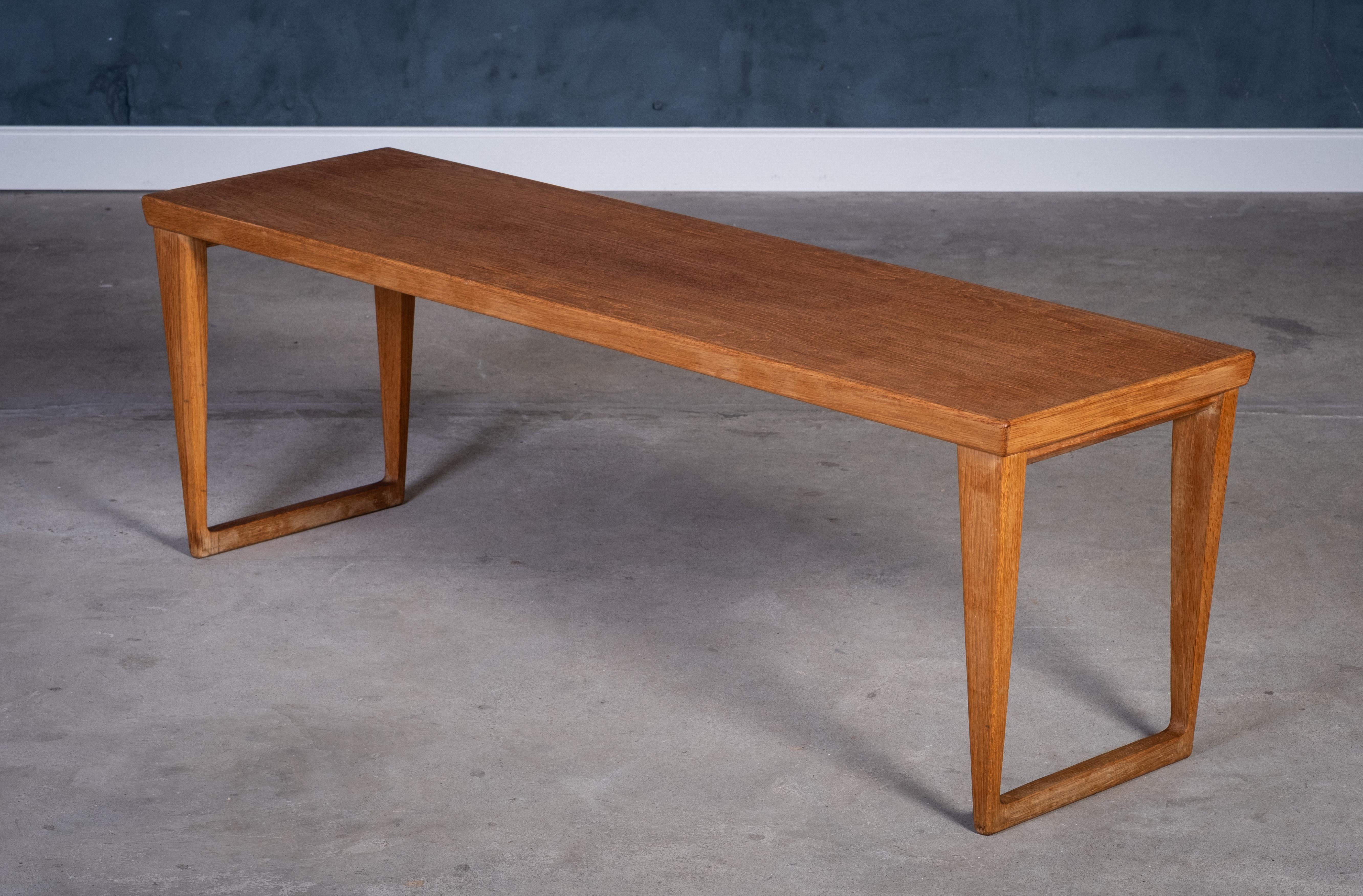 Eichenholz-Eingangsbank von Aksel Kjersgaard, Dänemark, 1960er Jahre (Moderne der Mitte des Jahrhunderts) im Angebot