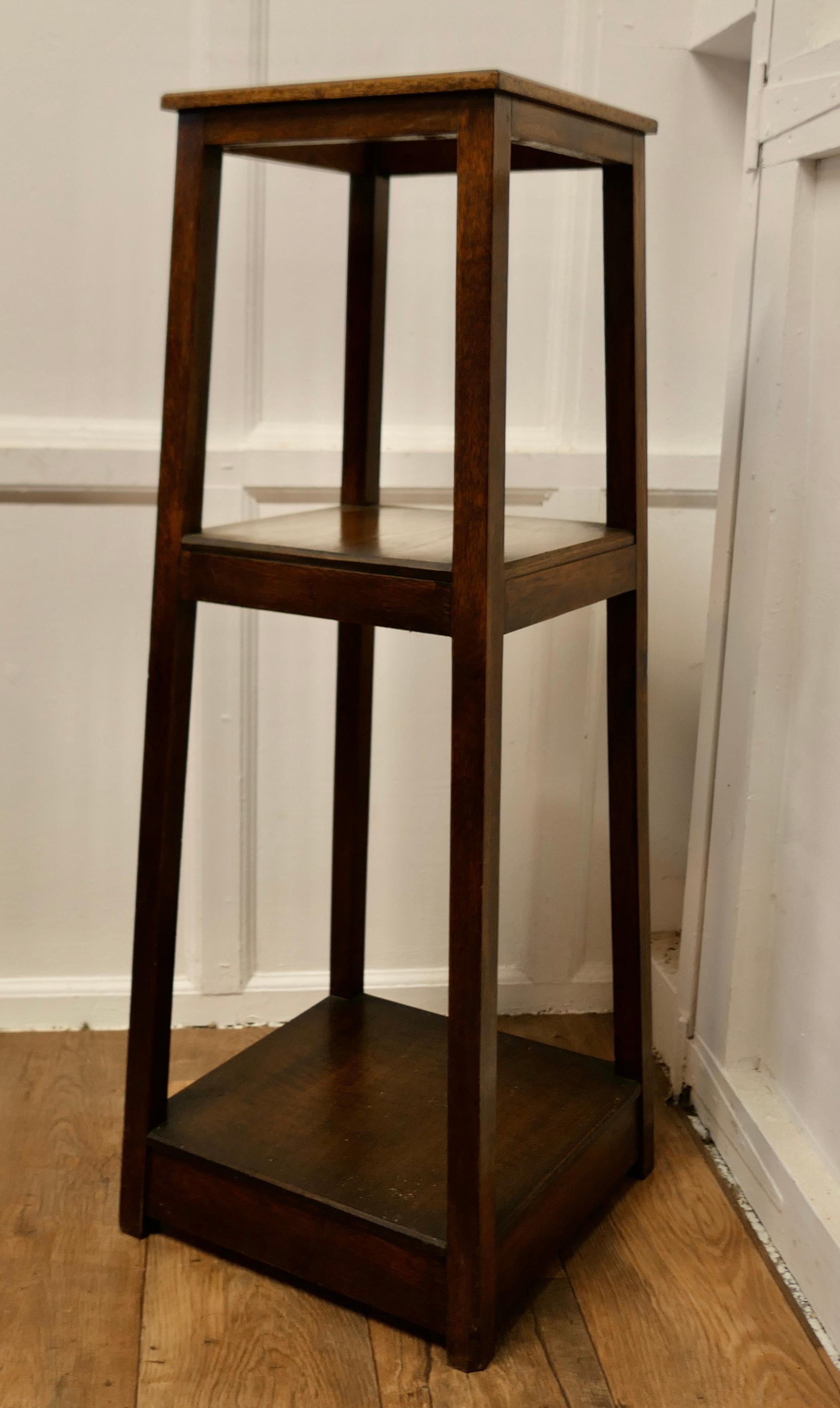 Art Deco Oak Etagere or Plant Stand  This is a very useful piece  For Sale