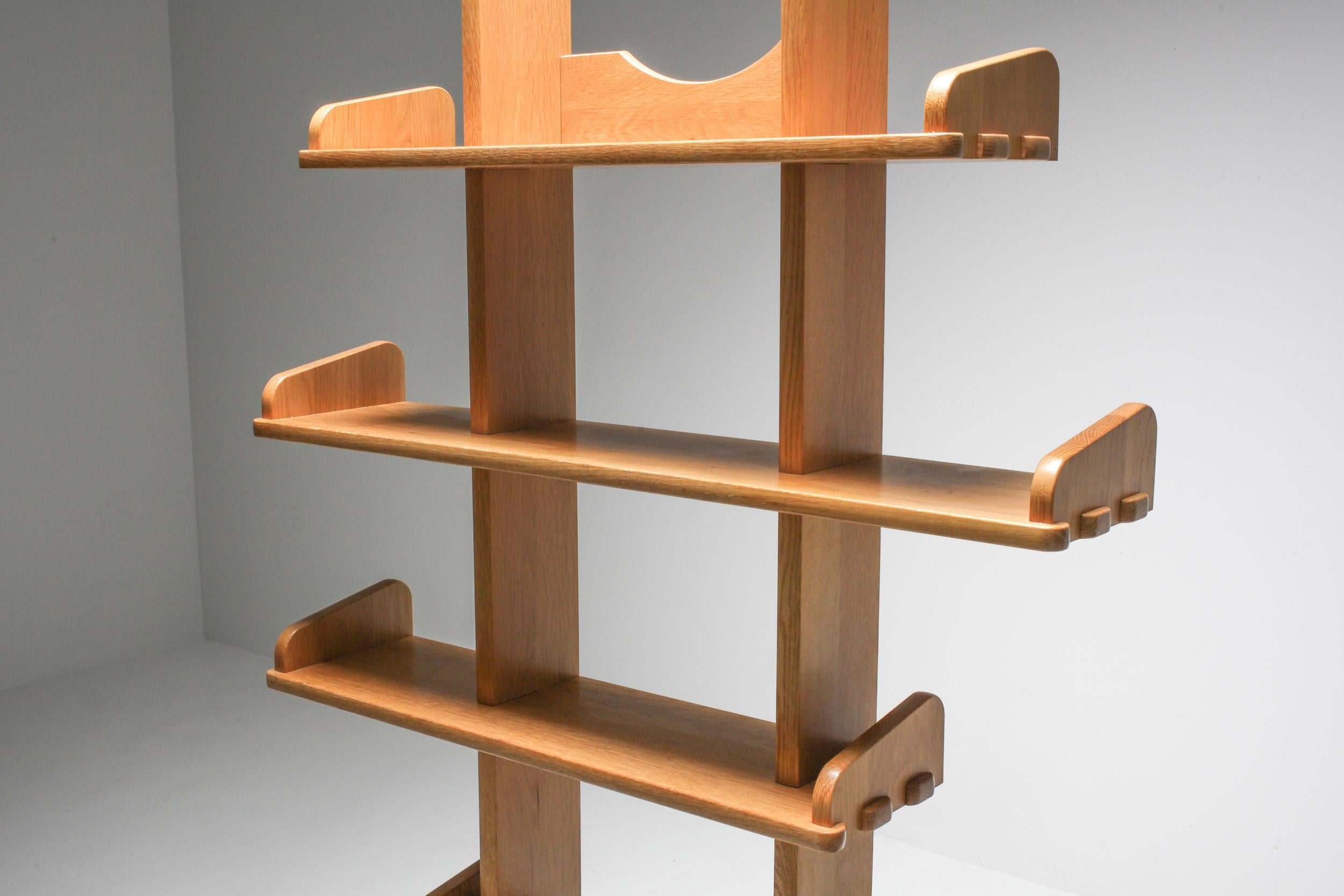 Oak Étagère Shelve Units, Netherlands, 1970s 4