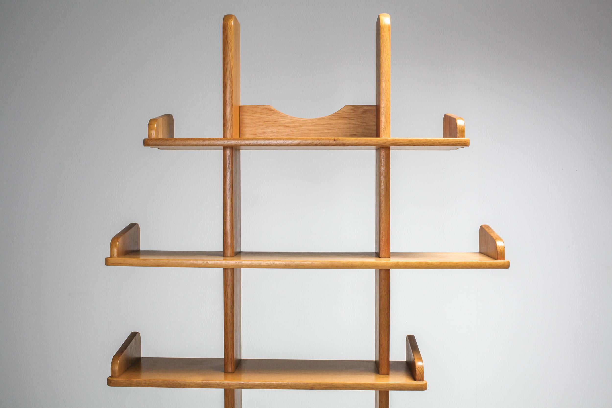 Oak Étagère Shelve Units, Netherlands, 1970s 2