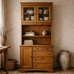 Oak Executive Cabinet Hutch with Integrated Power Panel by Hooker Furniture