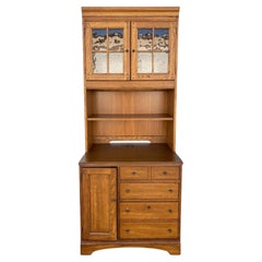 Oak Executive Cabinet Hutch with Integrated Power Panel by Hooker Furniture