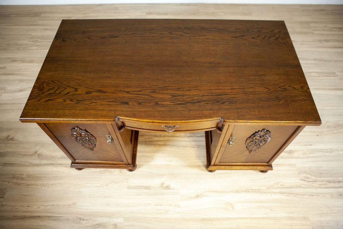 Metà XX secolo Scrivania direzionale in Oak degli anni '30 in vendita
