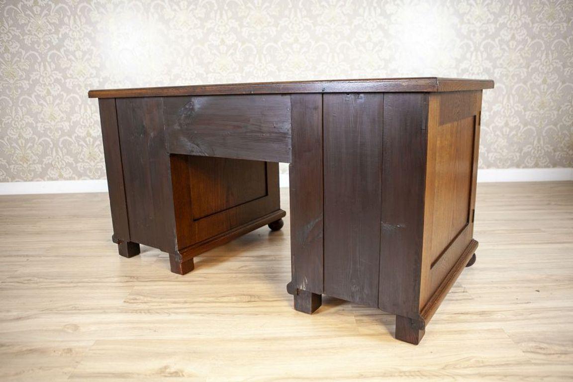 Quercia Scrivania direzionale in Oak degli anni '30 in vendita