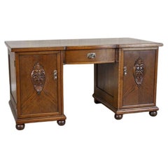Vintage Oak Executive Desk from the 1930s