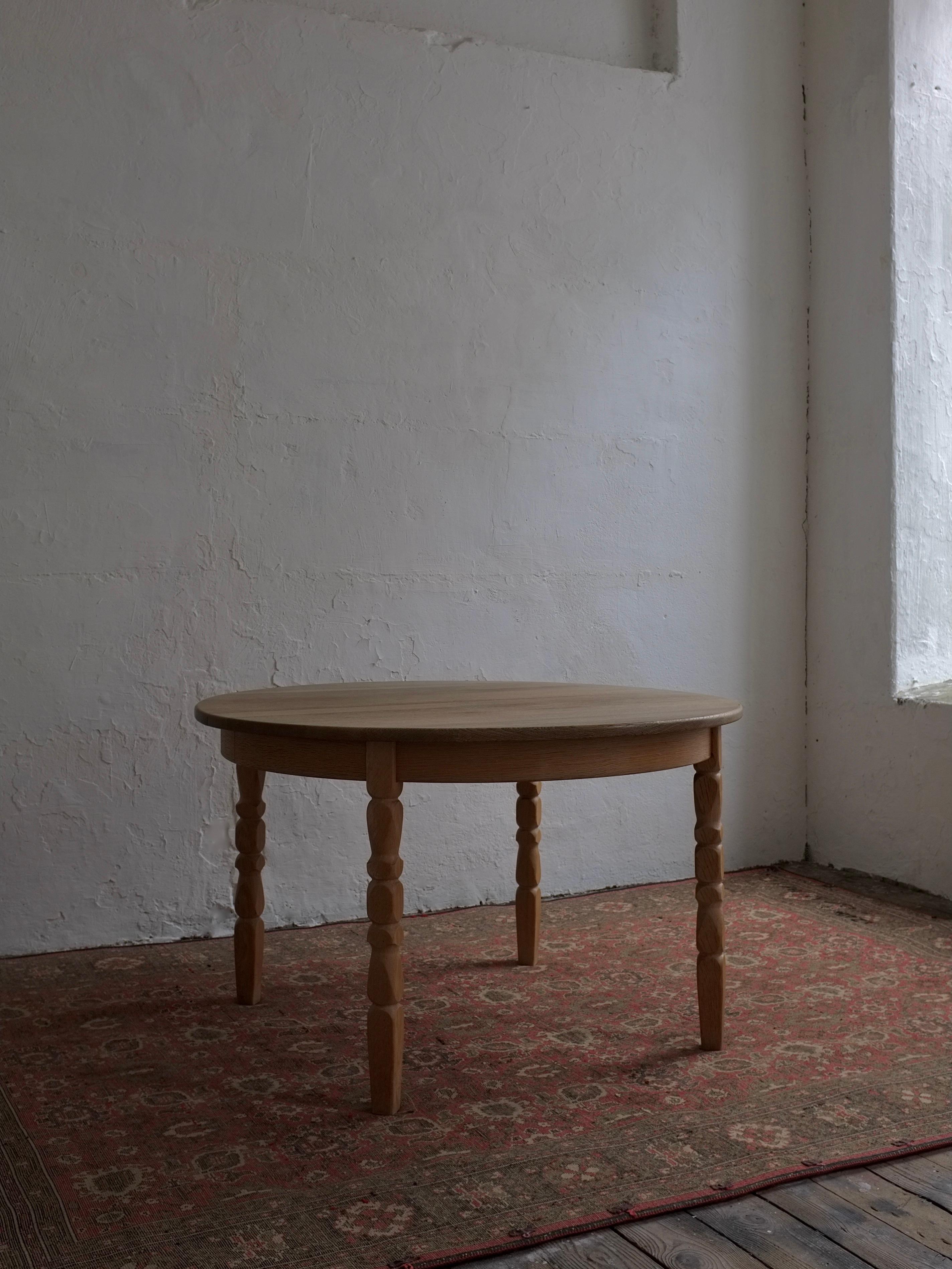 Danish Oak Extendable Dining Table, Henning Kjaernulf, Denmark 1950s For Sale