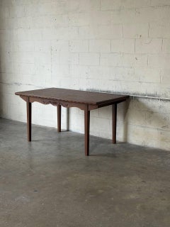 Oak Extendable Dining Table with Two Pull-Out Leaves Vintage 1970s
