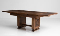 Oak Extending Dining Table / Desk, France circa 1940