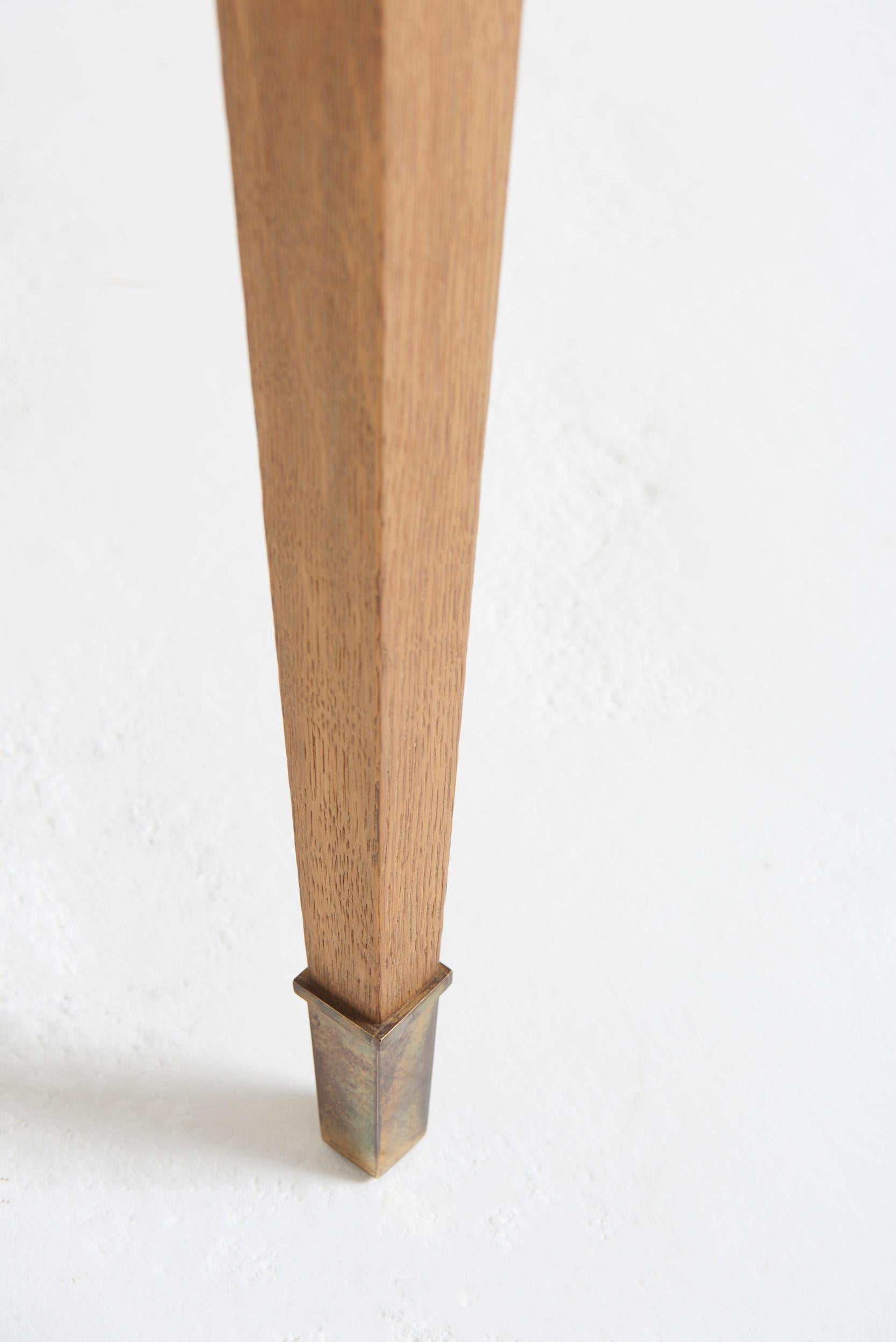 Brass Oak Extending Dining Table