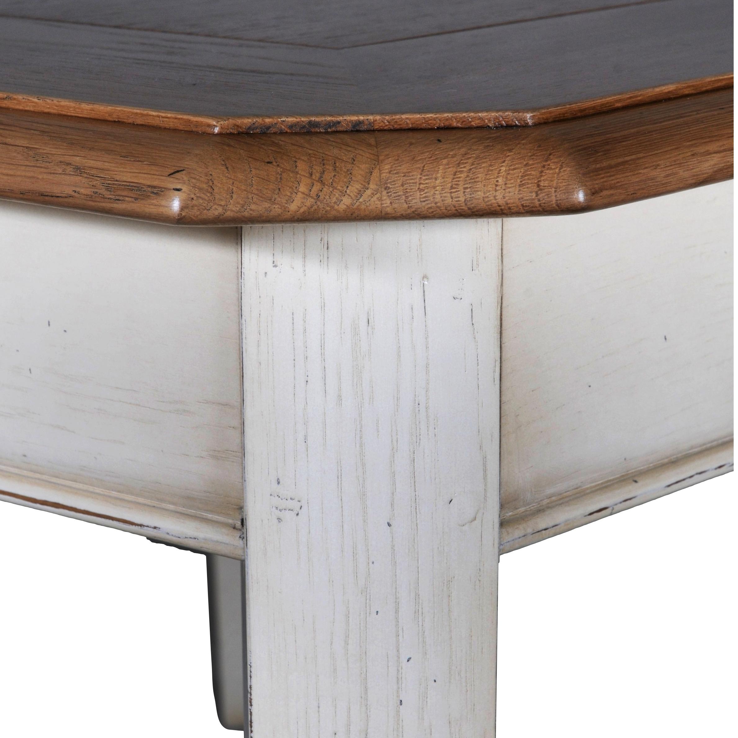 Ausziehbarer Tisch aus Eichenholz, traditioneller französischer Landhausstil, 100 % in Frankreich hergestellt (21. Jahrhundert und zeitgenössisch) im Angebot