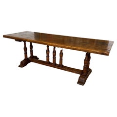 Oak farm house table / refectory table in the Louis XVI style