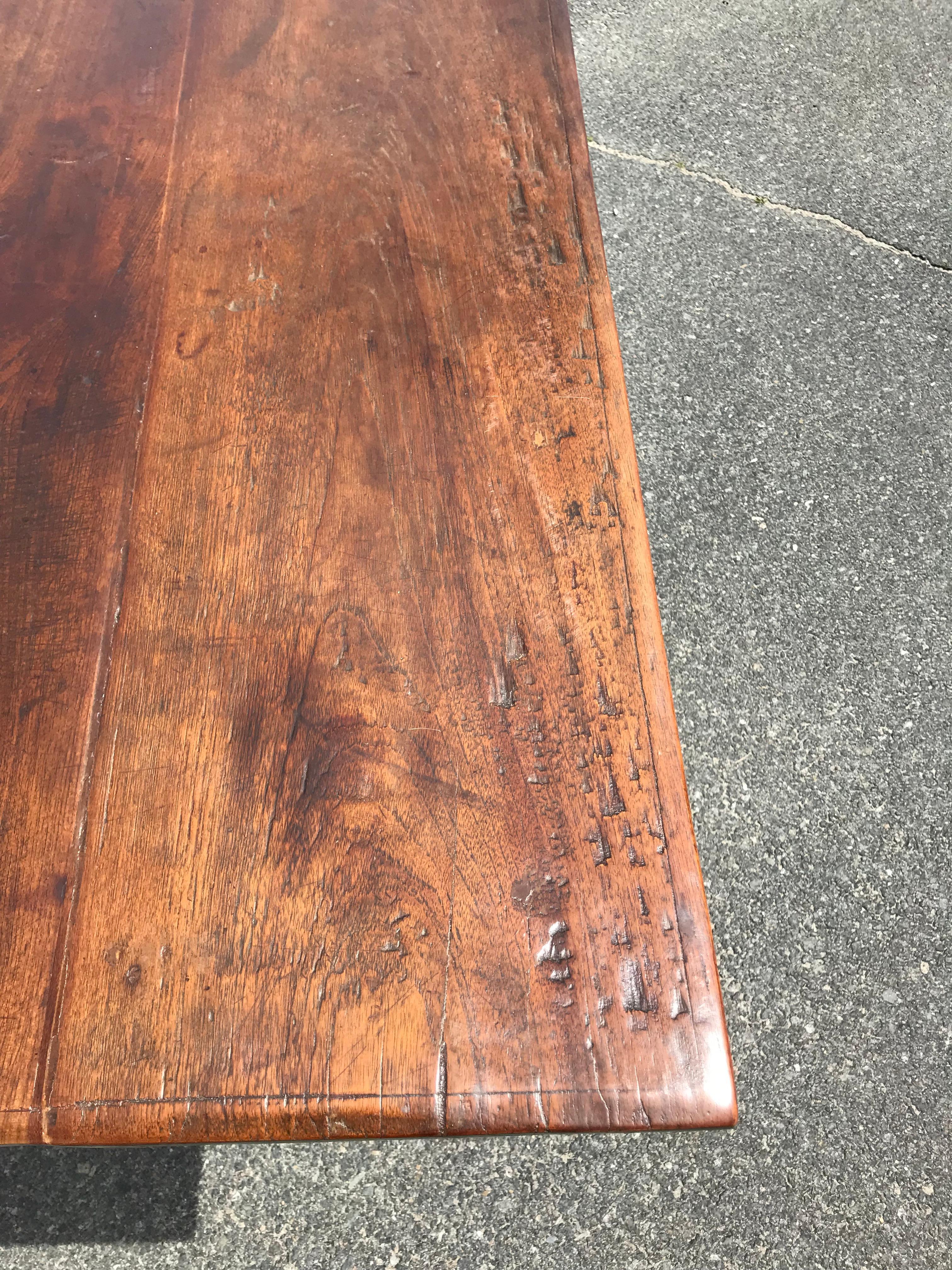 Oak Farm Table In Excellent Condition In Nantucket, MA