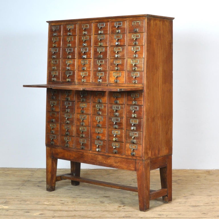Oak Filing Cabinet, 1940s For Sale at 1stdibs