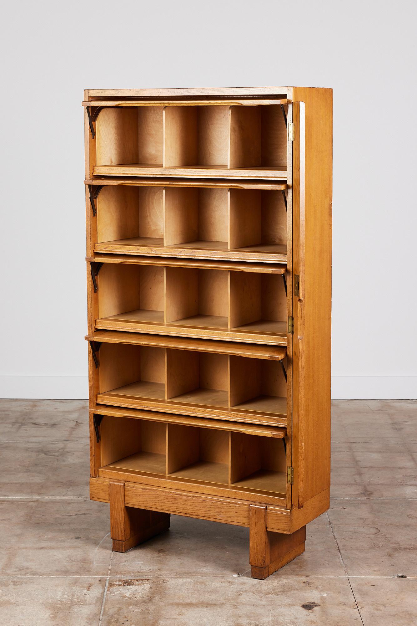 Mid-20th Century Oak Filing Cabinet by Er Staverton