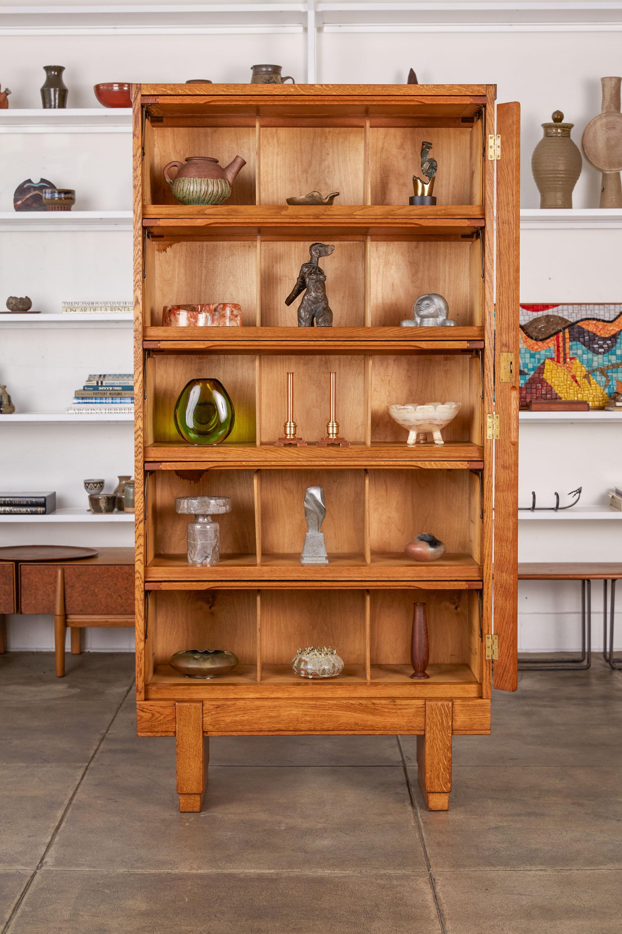 Brass Oak Filing Cabinet by ER Staverton