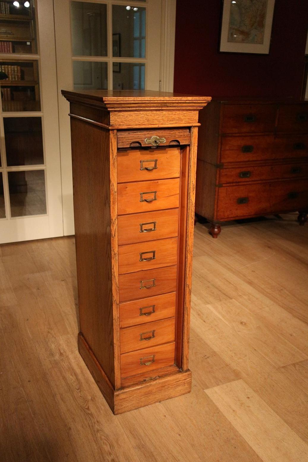 English Oak Filing Cabinet