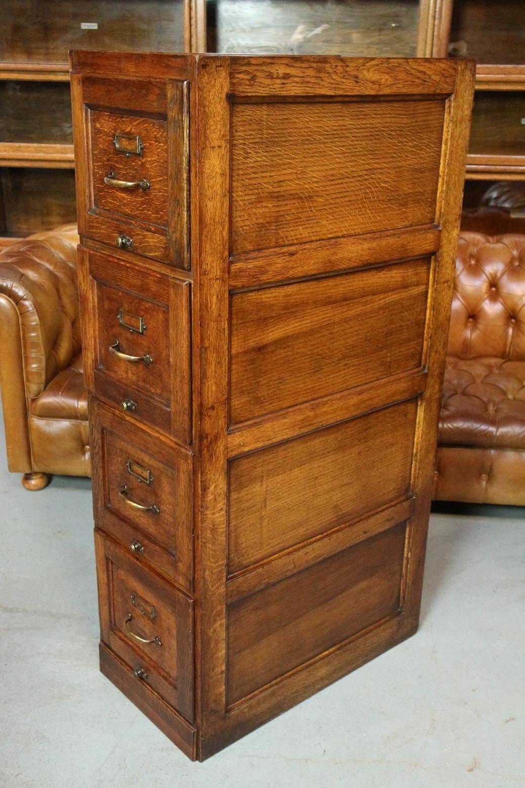 Mid-20th Century Oak Filing Cabinet