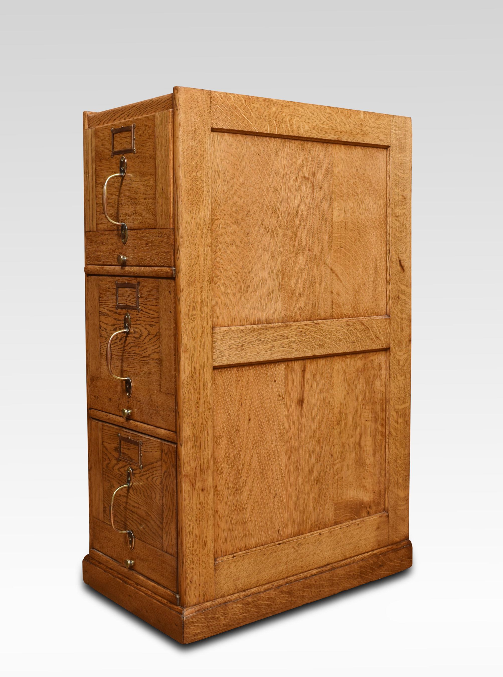 Oak Filing Cabinet In Good Condition In Cheshire, GB