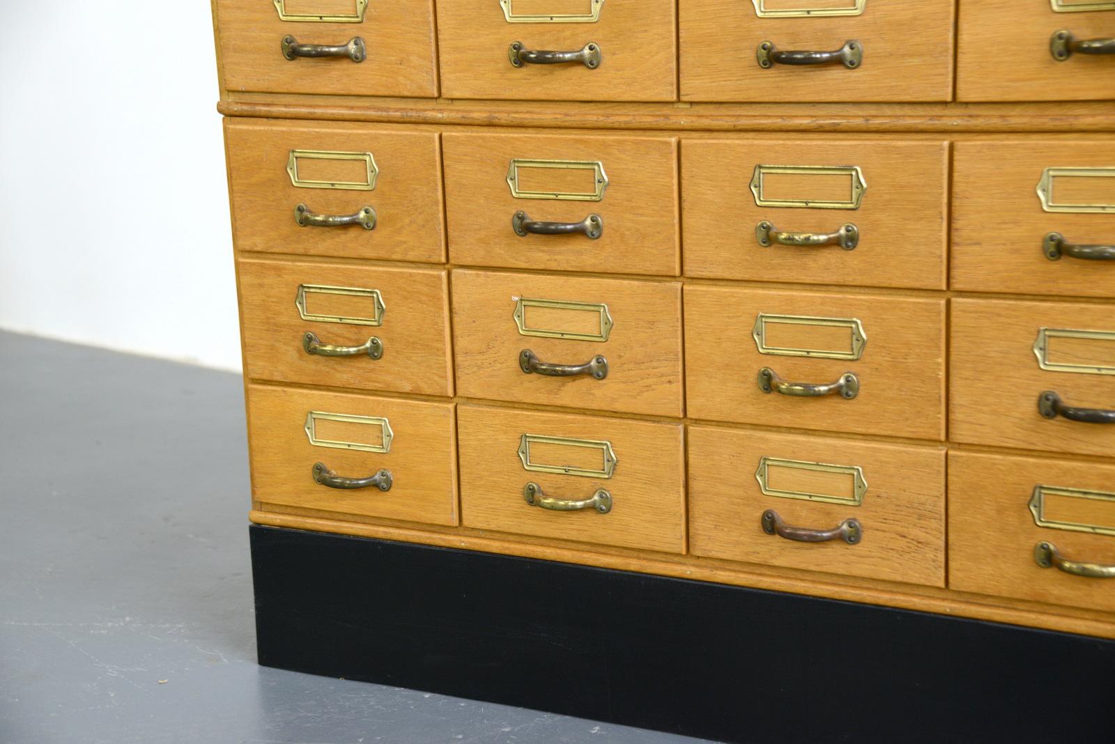 Oak Filing Drawers, circa 1950s In Good Condition In Gloucester, GB