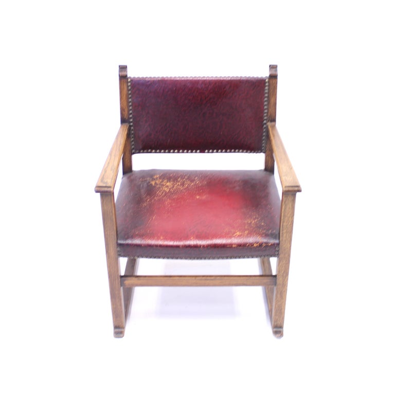 Oak Fireside Chair Attributed to Adolf Loos, 1930s For Sale at 1stDibs