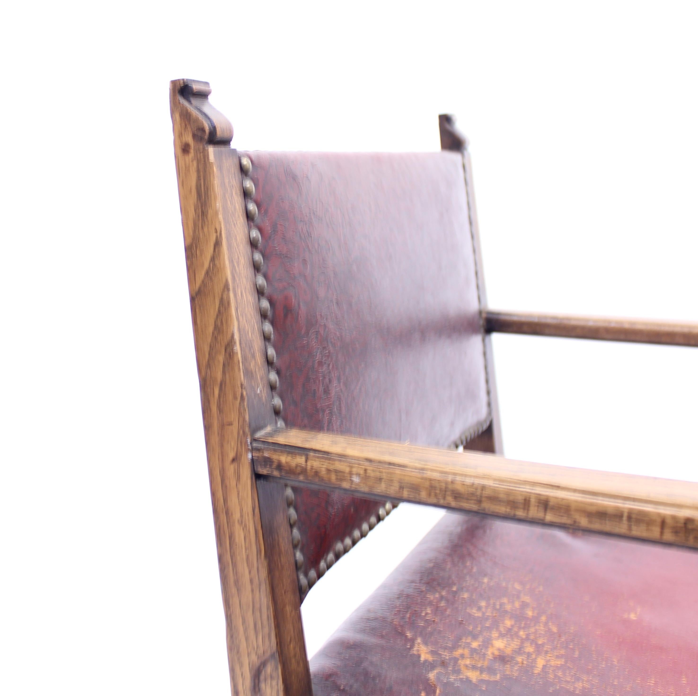 Oak Fireside Chair Attributed to Adolf Loos, 1930s For Sale 2