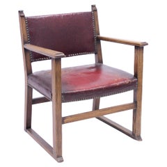 Used Oak Fireside Chair Attributed to Adolf Loos, 1930s