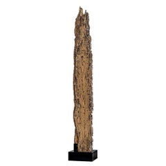 Oak Flame Floor Lamp
