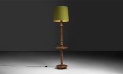 Lampada da terra in Oak, Francia, circa 1950