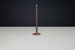 Oak Floor Lamp in the Style of Charles Dudouyt, France, 1940s