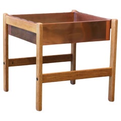 Oak flower box with copper box
