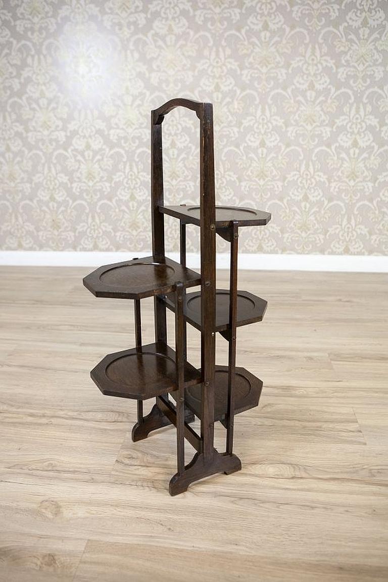 Oak Flower Stand from the Late 20th Century For Sale 1
