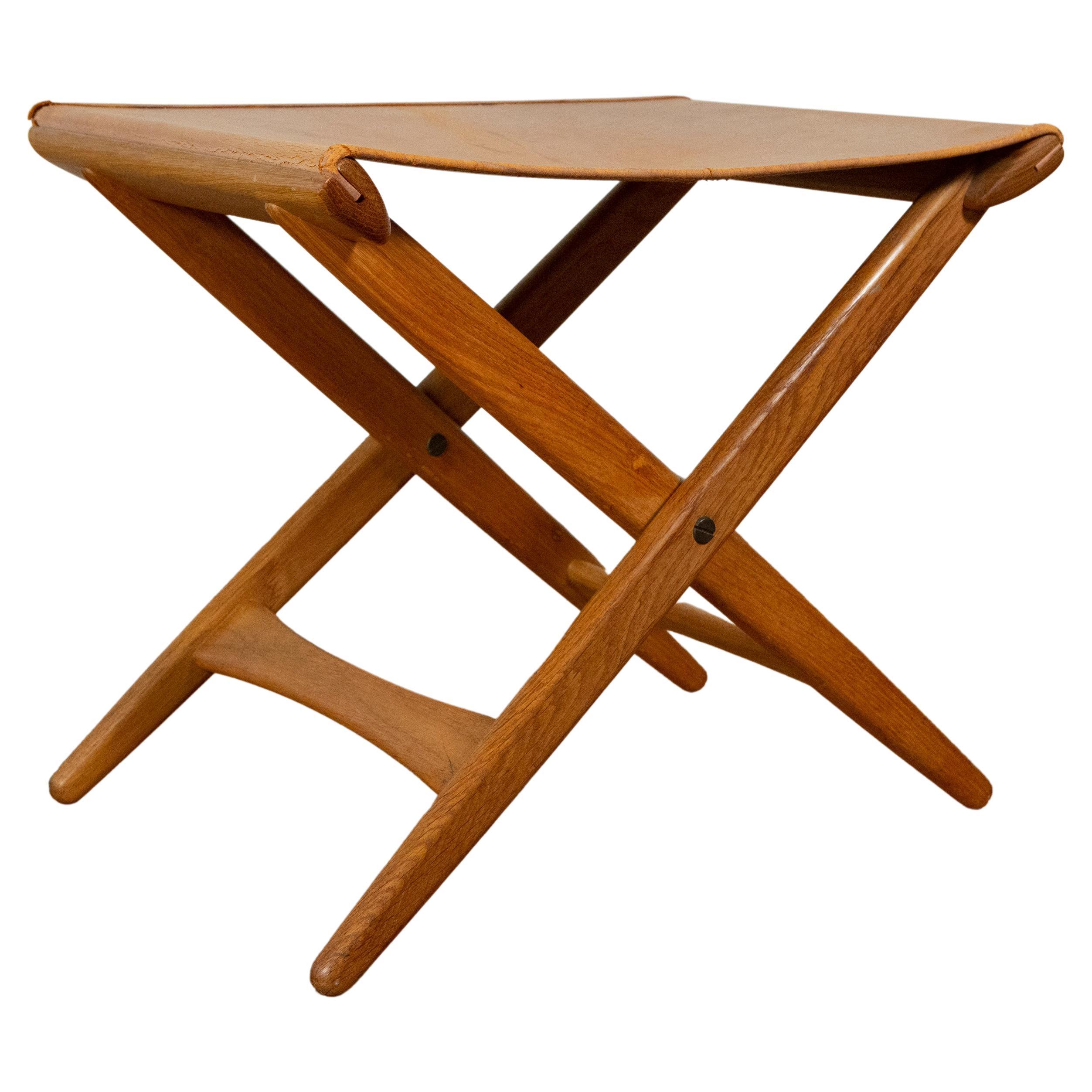 Oak Folding Stool Model 203 Uno and Östen Kristiansson - Luxus Vittsjö, Sweden