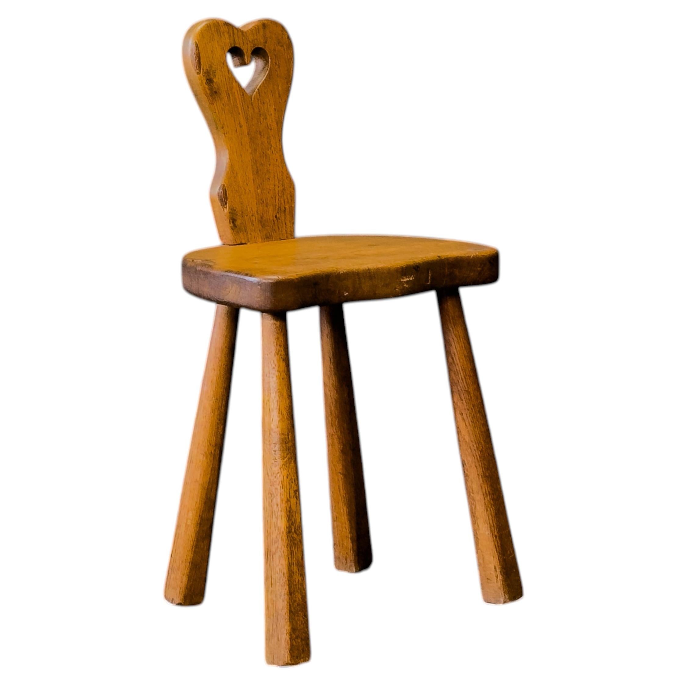 Oak Folk Chair For Sale
