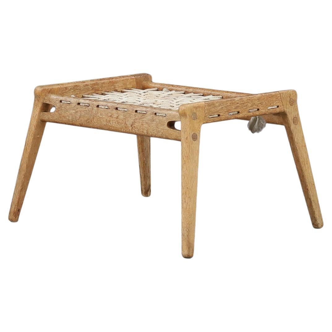 Eichenfußhocker von Heinz Heger für PGH Erzgebirge, Annaberg-Buchholz, 1960er Jahre im Angebot