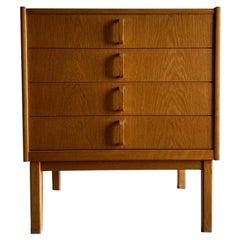 Oak Four Drawers Chest by Bertil Fridhagen For Bodafors, Sweden 1963