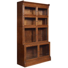 Antique Oak Four Sectional Bookcase