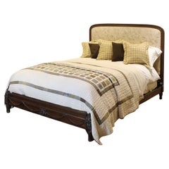 Oak Frame Upholstered Antique Bed WK178