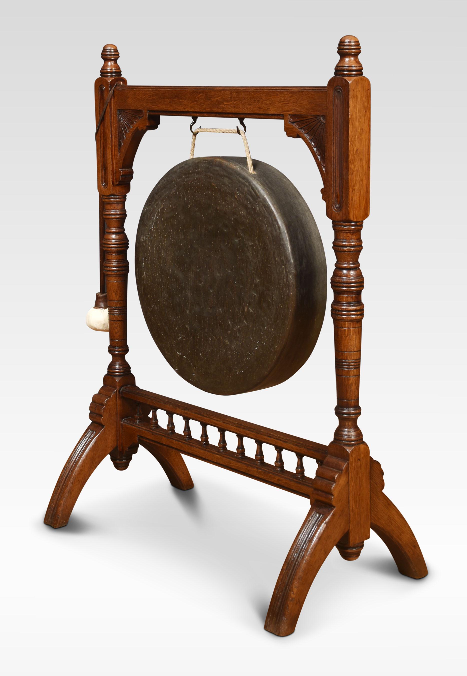 19th Century Oak Framed Dinner Gong