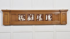 Set di quattro piastrelle Minton con cornice in Oak