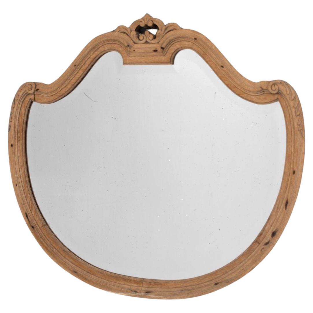 Oak Framed Shield Mirror in vendita