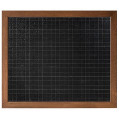 Antique Oak Framed Slate Chalkboard, England, circa 1920