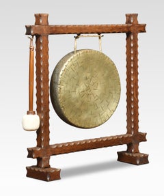 Oak framed table gong