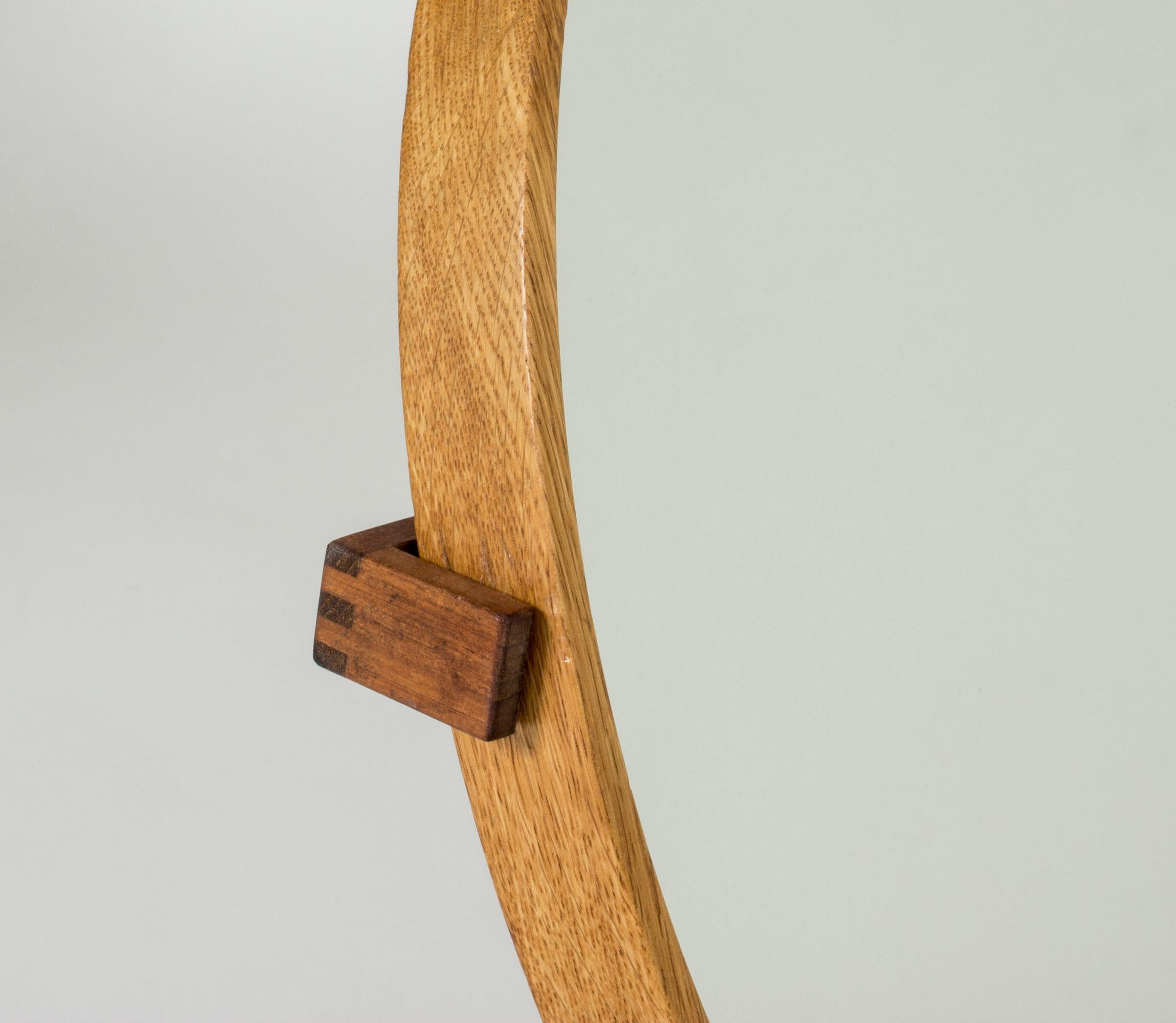 Swedish Oak Framed Table Mirror by Uno & Östen Kristiansson