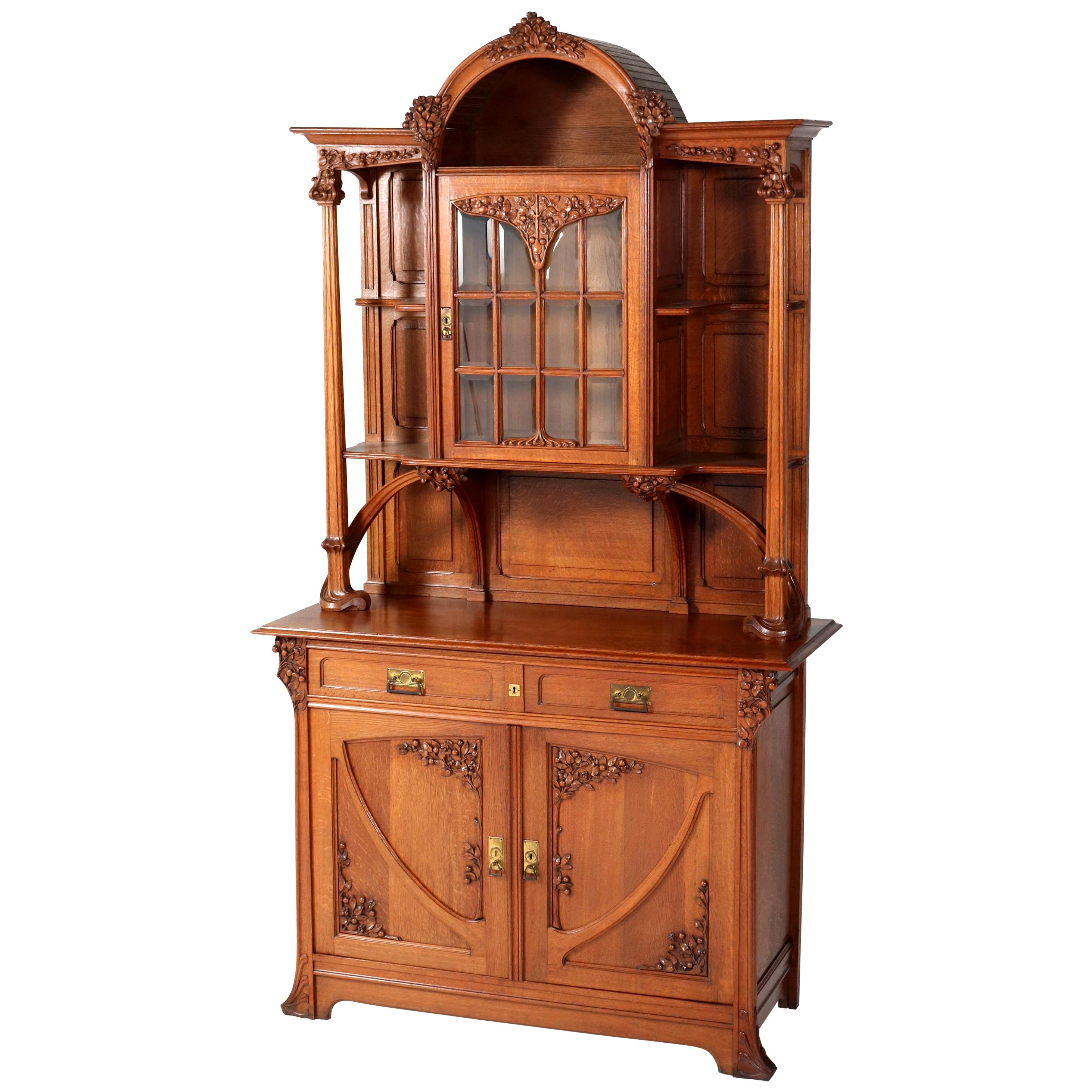Oak French Art Nouveau Buffet Attributed to Jacques Gruber, 1904
