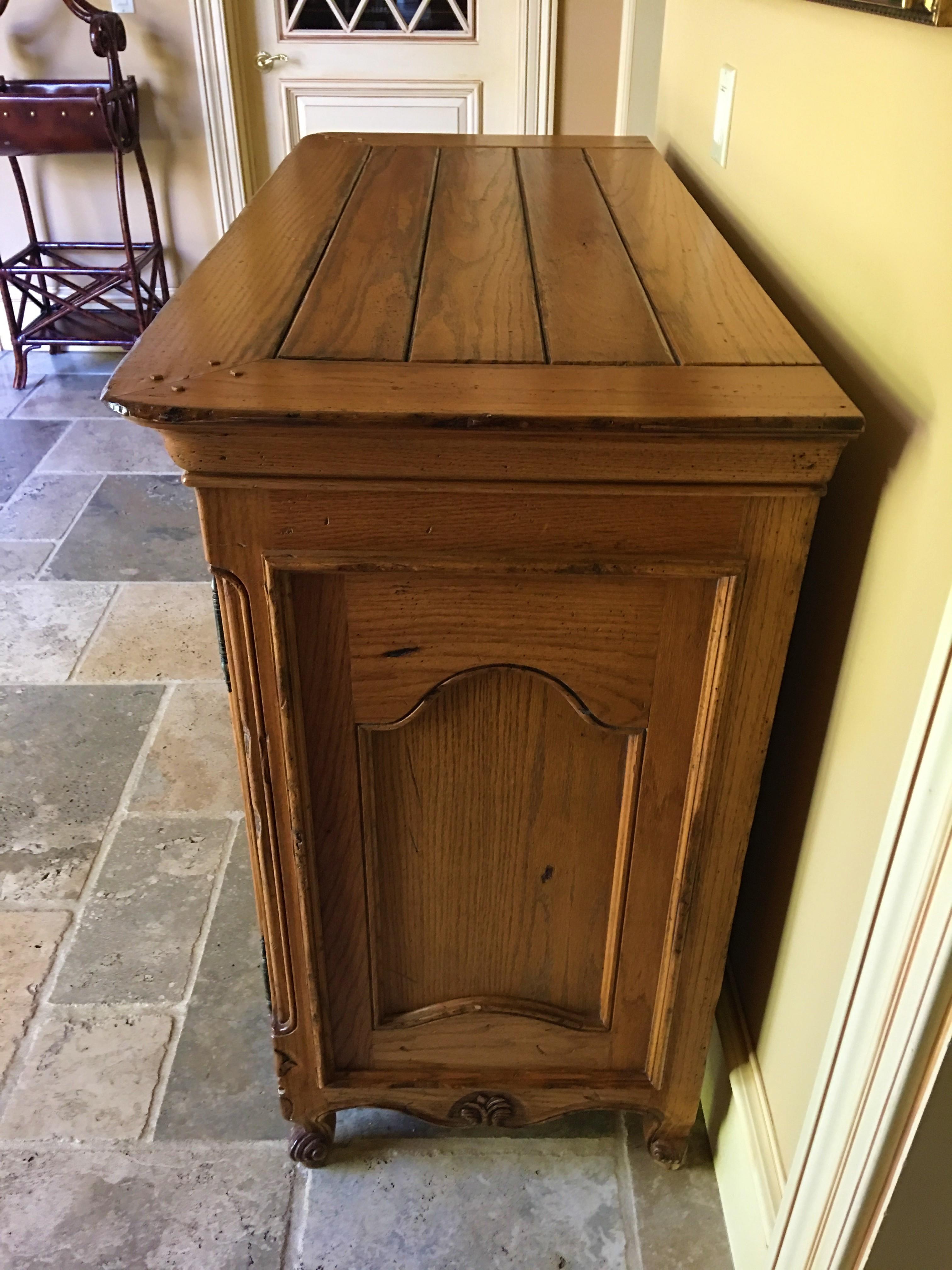 Oak French Buffet with Two Doors and Storage, 20th Century 1