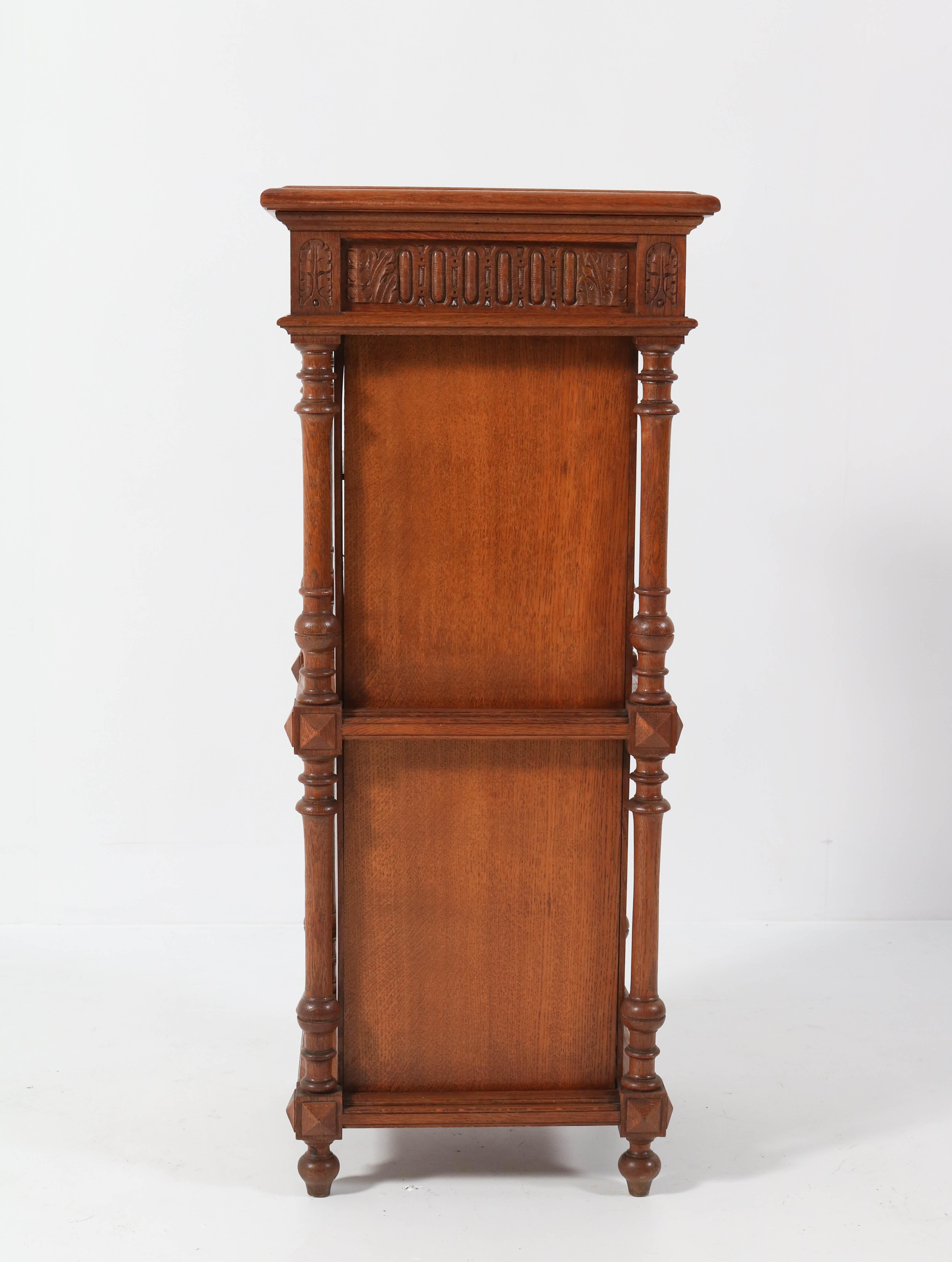 Oak French Henri II Cabinet, Late 19th Century For Sale 5
