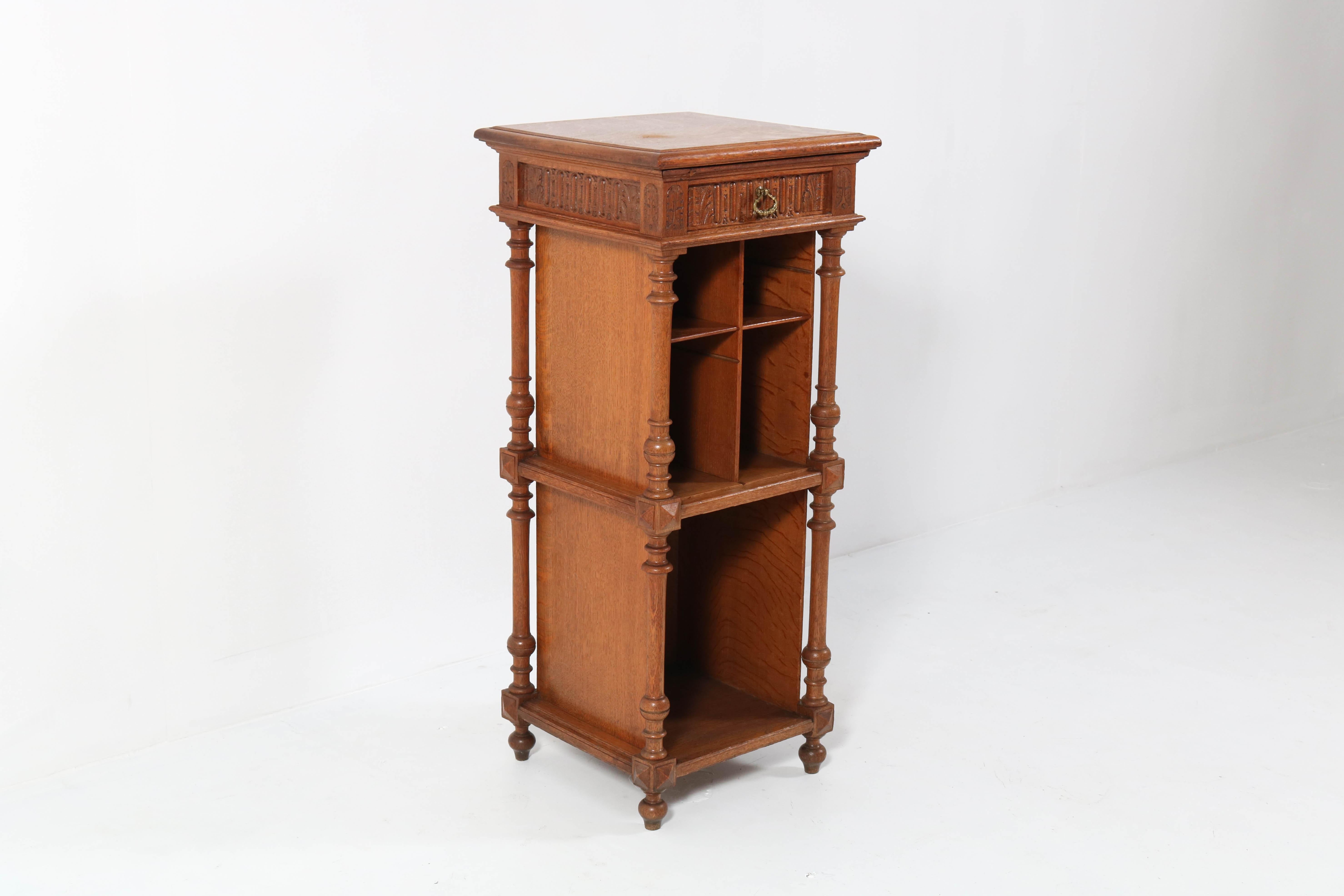 International Style Oak French Henri II Cabinet, Late 19th Century For Sale