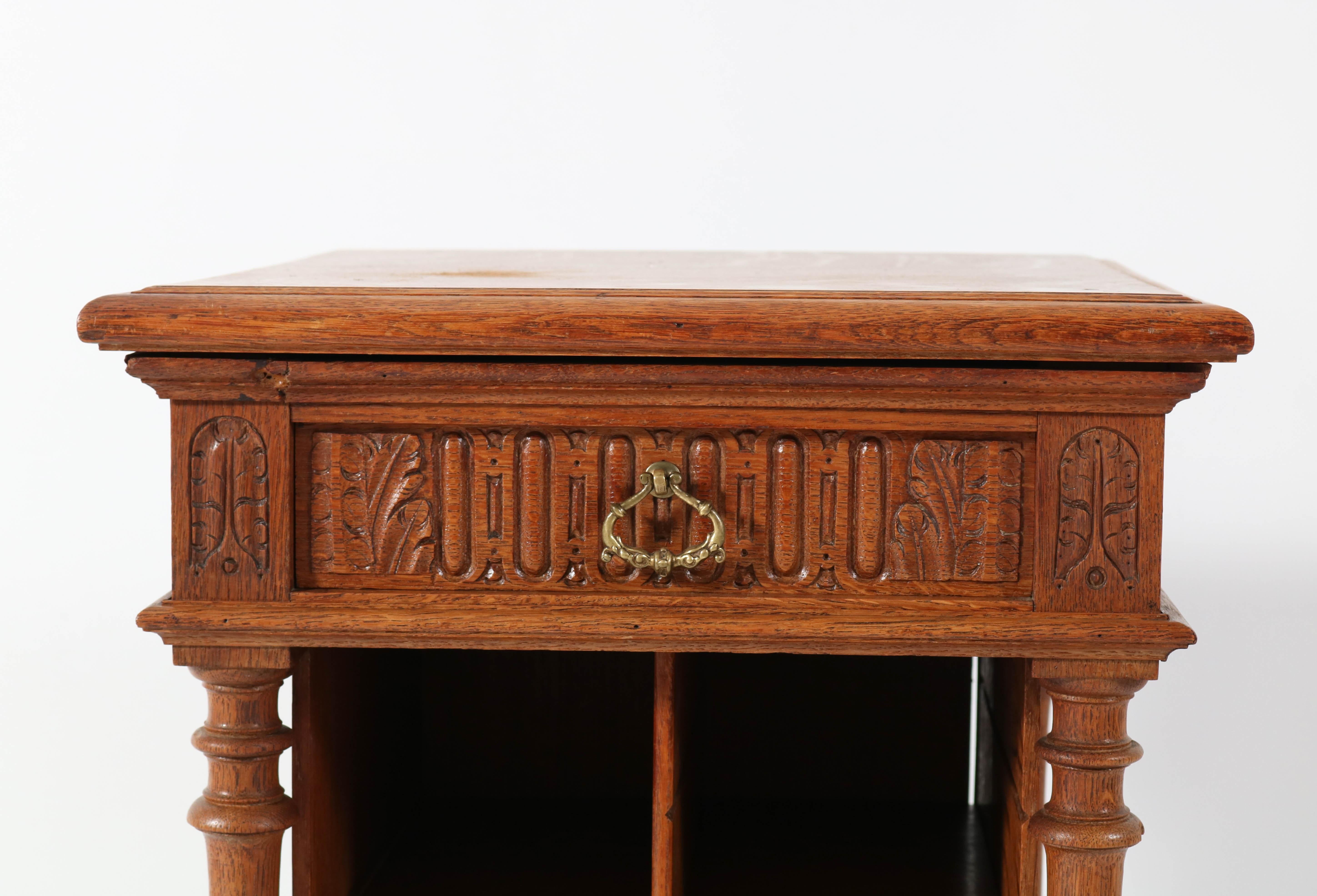 Oak French Henri II Cabinet, Late 19th Century For Sale 2