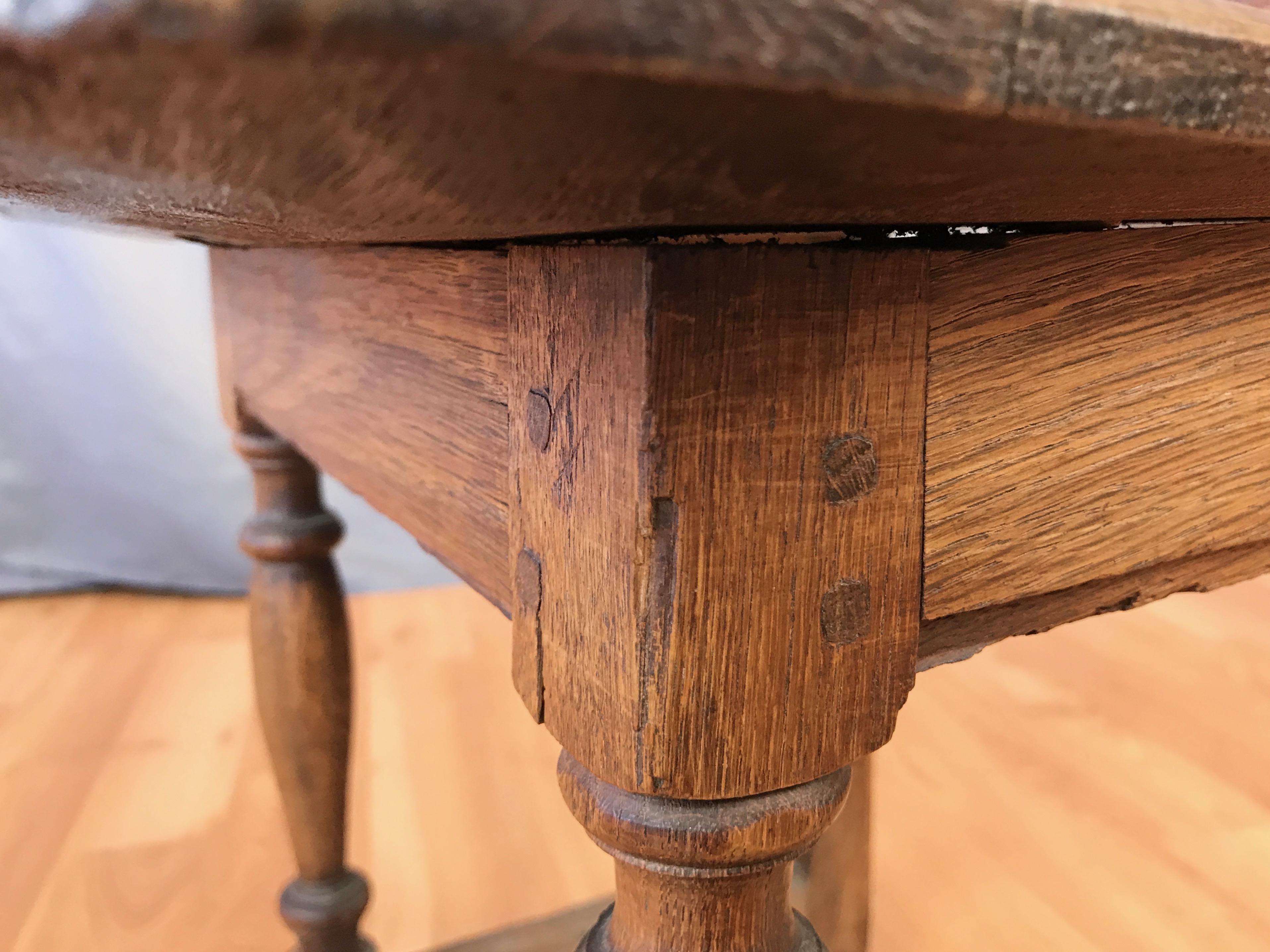 Oak French Nun’s Chair, circa 17th Century 3