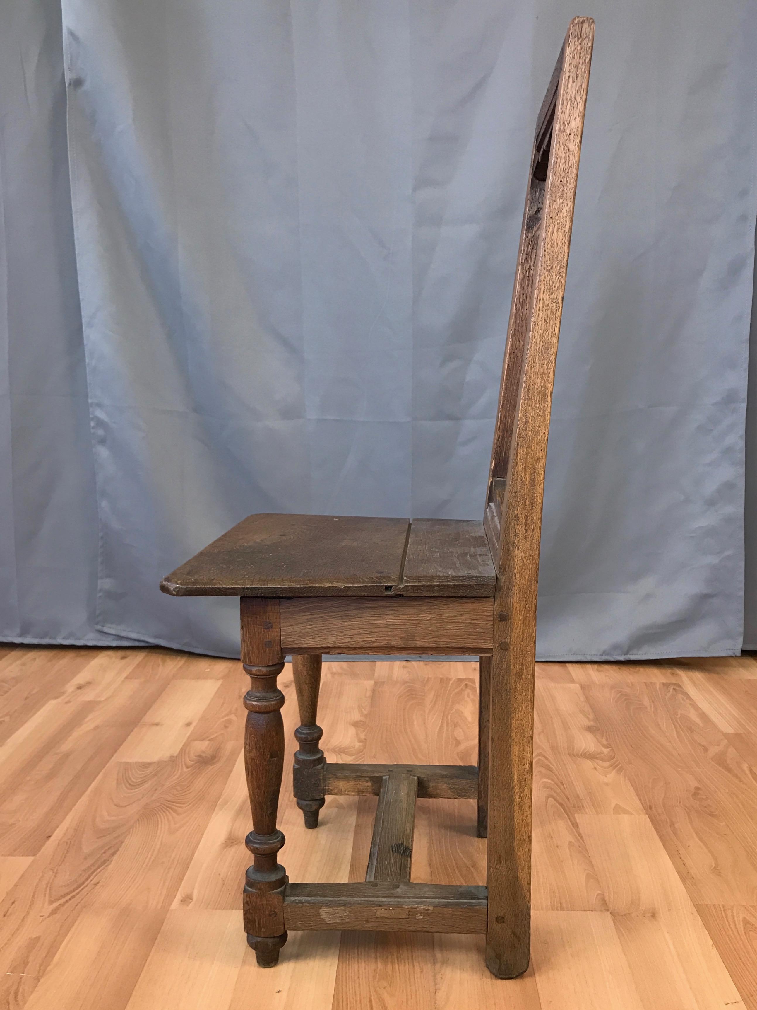 Louis XIII Oak French Nun’s Chair, circa 17th Century